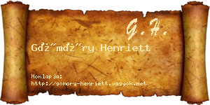 Gömöry Henriett névjegykártya